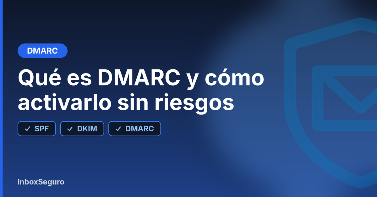 Portada: Qué es DMARC y cómo activarlo sin riesgos